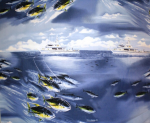 Tom Kelly - Print 3, Tuna - Blue